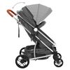 vidaXL Kinderwagen 3-in-1 aluminium donkergrijs