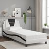 vidaXL Bedframe "Viana" met LED zonder matras wit en zwart 80x200 cm