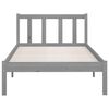 vidaXL Bedframe massief grenenhout grijs 90x200 cm