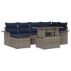 vidaXL Tuin Sofa Set 7 st Grijs poly rattan