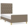 vidaXL Bedframe zonder matras 80x200 cm stof taupe