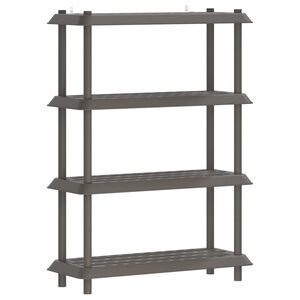 vidaXL Plankenunit 4-laags 100 x 40 x 136,5 cm PP Lichtgrijs