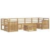 vidaXL Buiten bankenset 8 pcs Wit Massief Acaciahout