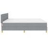 vidaXL Boxspringbed met matras met matras Lichtgrijs 200 x 200 cm Stof