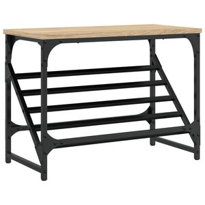 vidaXL Schoenenrek 60x30x45 cm bewerkt hout sonoma eikenkleurig