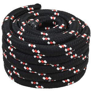 vidaXL Boottouw 5 m 3 Zwart en Rood PP