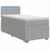 vidaXL Boxspringbed met matras Lichtgrijs 80 x 200 cm Stof