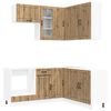 vidaXL Keukenblok LUCCA 8 st Artisanaal eiken Bewerkt hout