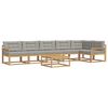 vidaXL Buiten bankenset 7 st Wit en Lichtgrijs Polyester