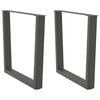 vidaXL Eettafelpoten 2 st V-vormig 80x(72-73,3) cm staal antraciet