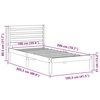 vidaXL Bedframe met hoofdeinde Wit 100 x 200 cm Massief grenenhout