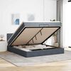 vidaXL Ottoman bed met matrassen en LED's 200x200cm fluweel