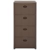 vidaXL Ladekast 4 lades 40x40x80 cm taupe