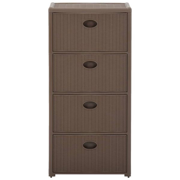 vidaXL Ladekast 4 lades 40x40x80 cm taupe