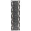 vidaXL Tapijtloper FLORNES Geweven Grijs Zigzag 67 x 150 cm PP 7 mm