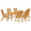 vidaXL 7-delige Tuinset 180x90x75 cm massief acaciahout