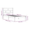 vidaXL Bedframe massief grenenhout wit 90x200 cm