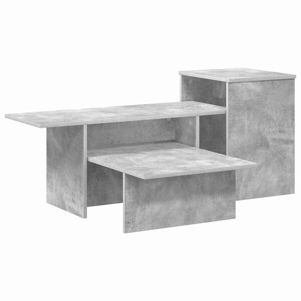 vidaXL Wandtafel Beton Grijs 91,5 x 35 x 38,5 cm Bewerkt hout