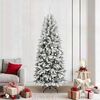 vidaXL Kunstkerstboom Wit 210 cm PVC en Plastic en Staal en PE