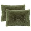 vidaXL Kussensloop 2 pcs HEERLEN Groen 50 x 70 cm PV Fleece
