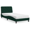 vidaXL Bed met matras fluweel donkergroen 90x200 cm