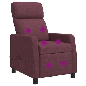 vidaXL Massage Recliner Paars Stof