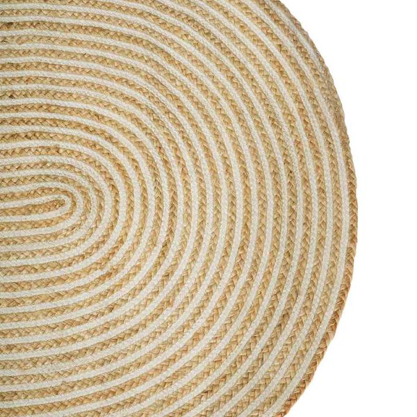 vidaXL Vloerkleed Natuurlijk en Wit 205 x 305 cm Jute