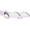 vidaXL Deurluifel 200x75 cm PC zwart en transparant