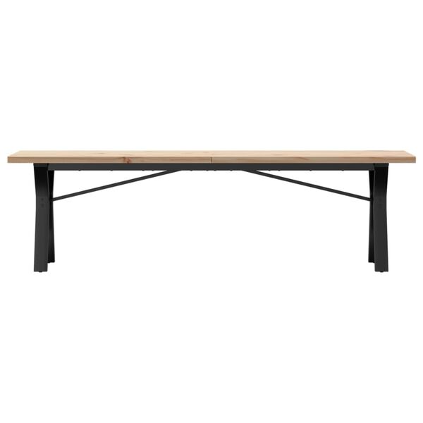 vidaXL Salontafel Y-frame 160x40x45,5 cm grenenhout en staal