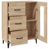 vidaXL Dressoir 69,5x34x90 cm bewerkt hout sonoma eikenkleurig