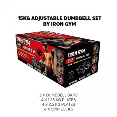Iron Gym Aanpasbare halter set Set 15 kg IRG031