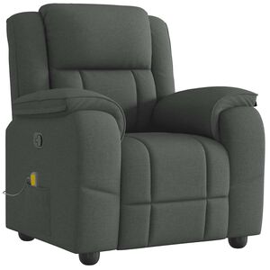 vidaXL Massagestoel verstelbaar stof donkergrijs