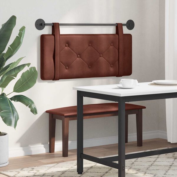 vidaXL Hangend Hoofdeinde Glanzend Bruin 100 cm Antiek PU