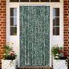 vidaXL Vliegengordijn 90x200 cm chenille groen en wit