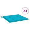 vidaXL Tuinstoelkussens 4 st 50x50x3 cm stof turquoise