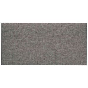 vidaXL Wandhoofdbord 12 pcs 30 x 15 cm Lichtgrijs Stof