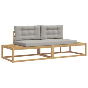 vidaXL Buiten bankenset met kussen Wit 230,5 x 83 x 73 cm Polyester
