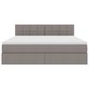 vidaXL Opbergbed met matras met matras Taupe 180 x 200 cm Bewerkt hout