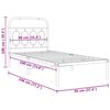vidaXL Bedframe met hoofdbord metaal wit 90x190 cm