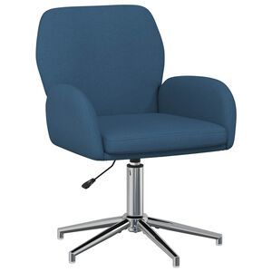 vidaXL Draaischrijfstoel Stof 54 x 58 x 90 cm Blauw