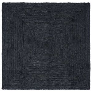 vidaXL Gebied Tapijt Donkergrijs 200 x 200 cm Jute