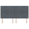 vidaXL Hoofdbord met hoofdeinde Donkergrijs 180 cm Nep Leer