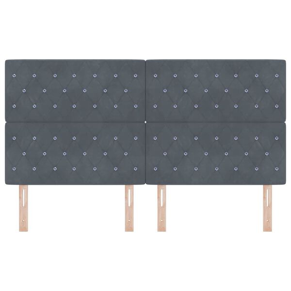 vidaXL Hoofdbord met hoofdeinde Donkergrijs 180 cm Nep Leer