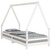 vidaXL Kinderbedframe 90x200 cm massief grenenhout wit
