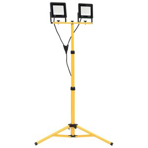 vidaXL Spotlight met statief LED 2x50 W koudwit