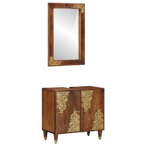 vidaXL Badkamerkastenset 2 st Honingbruin 62 x 33 x 58 cm