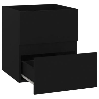 vidaXL Wastafelkast 41x38,5x45 cm bewerkt hout zwart