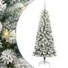vidaXL Kunstmatige Inklapbare Kerstboom 300 LED's Groen en Wit 240 cm