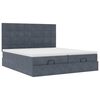 vidaXL Ottoman bed met matrassen en LED's 180x200cm fluweel