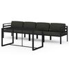 vidaXL 5-delige Loungeset met kussens aluminium antracietkleurig